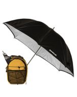 Westcott 43" Collapsible Umbrella Soft Silver 15" FOLDED