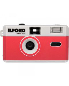 Ilford Sprite 35 II Film Camera - Silver & Red