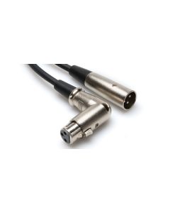 Hosa Balanced Interconnect, Right-angle XLR Female to XLR Male, 25 ft
