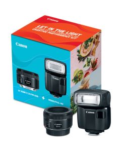 Canon EF 50mm F1.8 STM Lens + Speedlite EL-100 Creative Photography Kit