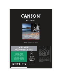 Canson Infinity ARCHES Aquarelle Rag Inkjet Paper - 5x7", 25 Sheets