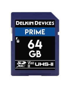 Delkin 64GB Prime UHS-II SDXC Memory Card