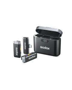 Godox WES2 Wireless Mic Kit x2 Transmiters,x1 Receiver