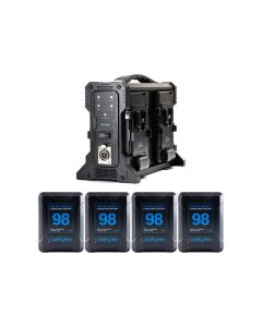 IndiPro 4x Micro-Series 98Wh V-Mount Li-Ion Batteries / V-Mount Battery Charger