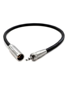 Kondor Blue 12" Mini XLR to 3.5mm TRS Locking Screw Plug - Black