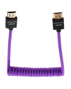 Kondor Blue Gerald Undone MK2 Full HDMI 12"-24" Coiled Cable - Purple