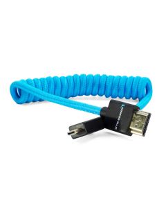 Kondor Blue Micro HDMI to Full HDMI 12"-24'' Braided Coiled Cable