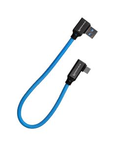Kondor Blue 12" USB-C to USB-A Right Angle to Right Angle