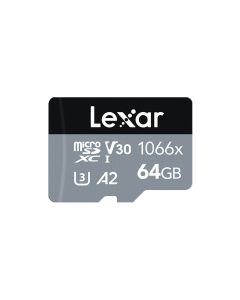 Lexar Professional 1066x microSDXC UHS-I Cards SILVER 64GB Memory Card