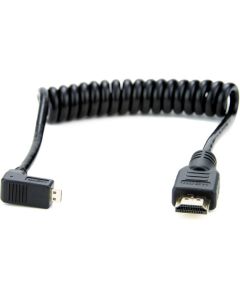 Atomos ATOMCAB007 Coiled Right-angle Micro HDMI to Full HDMI Cable (30-45cm)