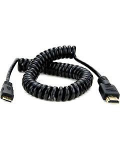 Atomos ATOMCAB009 Coiled Mini HDMI to Full HDMI Cable (50-65cm)