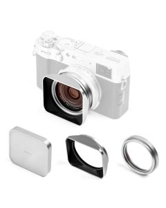 NiSi X100 Series NC UV Filter Lens Hood Kit for Fujifilm X100 Series - Silver
