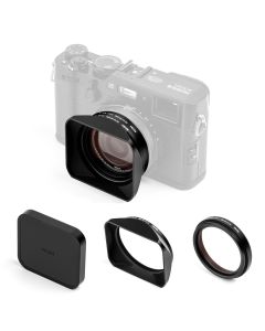 NiSi X100 Series NC UV Filter Lens Hood Kit for Fujifilm X100 Series - Black