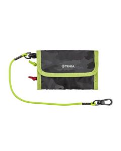 Tenba Reload Universal Card Wallet - Black Camouflage/Lime